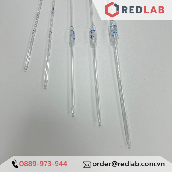 Pipet bầu 1 vạch BIOHALL Class AS 0.5 1 2 3 4 5 6 7 8 9 10 15 20 25 30 40 50 100 ml, chia vạch xanh / nâu, có VAT
