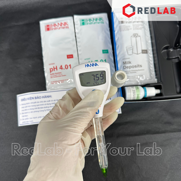Bút đo pH / nhiệt độ HALO2 Bluetooth trong sữa, Hanna HI9810342, giá tốt, có VAT