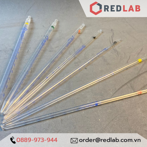 Pipet thẳng chia vạch BIOHALL Class AS 0.1 0.2 0.5 1 2 3 4 5 6 7 8 9 10 15 20 25 50 100 ml, ống hút mẫu thí nghiệm, có VAT