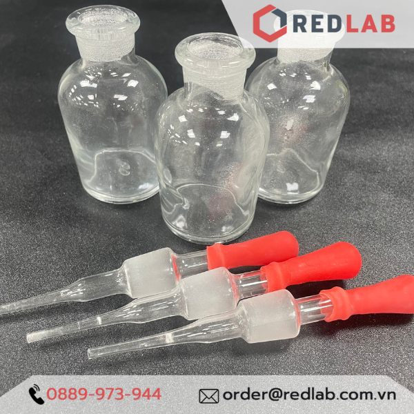 Chai nhỏ giọt Eco ONELAB trắng / nâu 60 125 ml, chai congtogut nắp thủy tinh kèm quả bóp, đựng mẫu thí nghiệm, có VAT