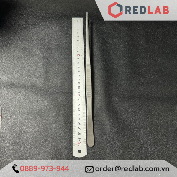 Nhíp thẳng đầu tù có mấu Pakistan 12.5 14 16 18 20 25 30 cm, dùng trong lab thí nghiệm, có VAT