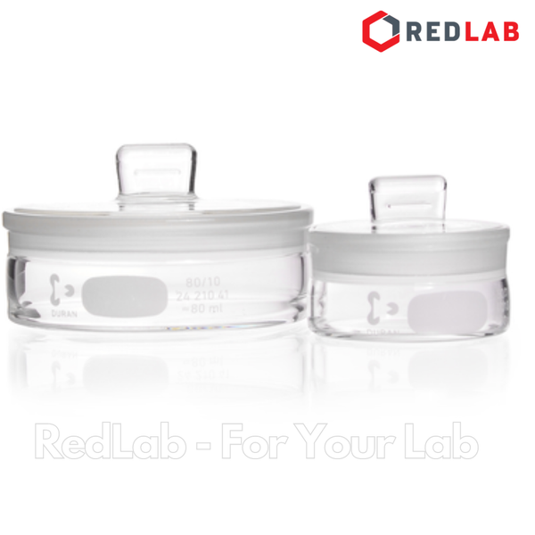 Chén cân thủy tinh thấp thành DURAN Class A 28x25 38x30 54x30 85x30 mm - 5 15 30 80 ml, Weighing Bottle, có VAT