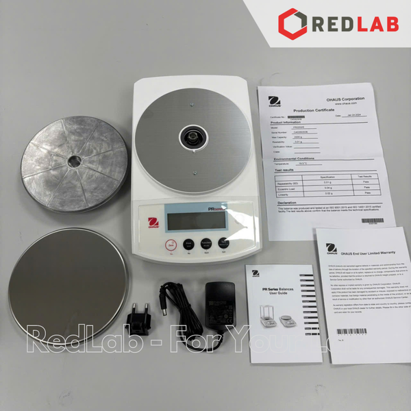 Cân kỹ thuật điện tử 2 số lẻ hiện số 2200g / 0.01g OHAUS PR2202/E chuẩn ngoại, màn hình LCD, có VAT