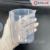 Ca nhựa PP không quai vạch in xanh ONELAB 50 100 250 500 1000 2000 3000 5000 ml, cốc đong thí nghiệm, chịu nhiệt, có VAT