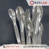 Thìa xúc hóa chất 2 đầu tròn inox ONELAB 16 18 20 22 cm, thìa cân, muỗng múc mẫu thí nghiệm, có VAT