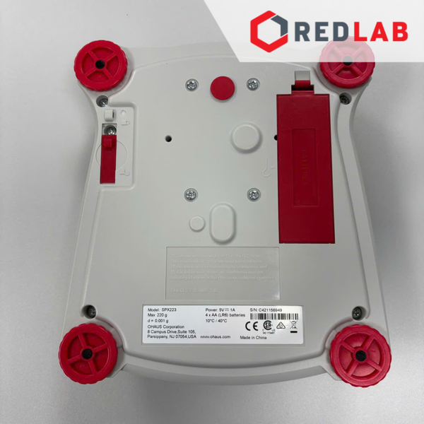 Cân phân tích điện tử 3 số lẻ hiện số 220g / 0.001g OHAUS SPX223 chuẩn ngoại, màn hình LCD, có VAT