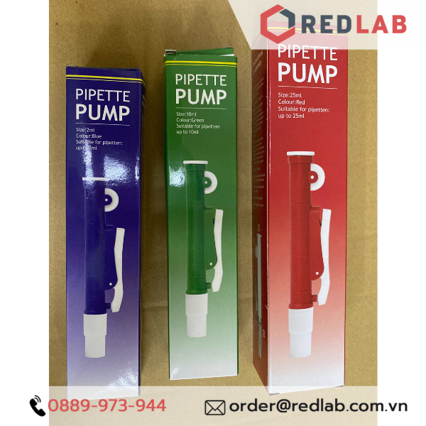 Dụng cụ trợ hút pipet (pipette pump - pipum) PHOENIX Instrument 2ml 5ml 10ml 25ml, trợ hút pipet thuỷ tinh, có VAT