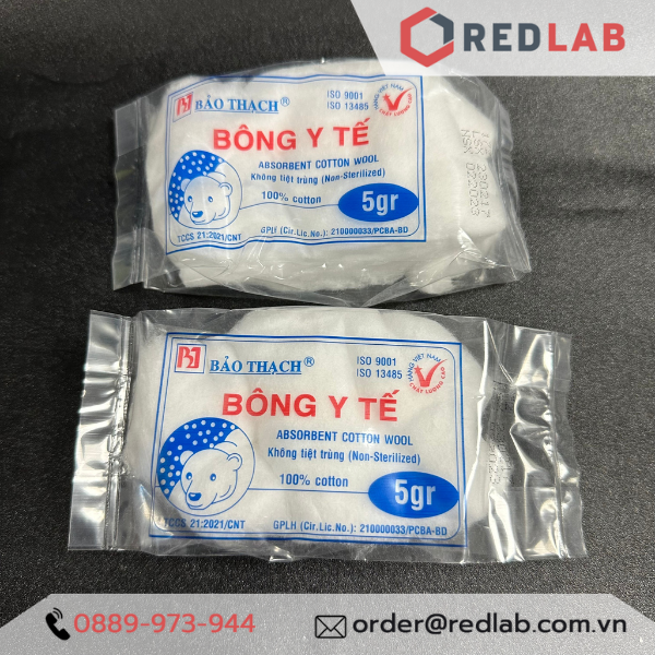 Bông gòn thấm nước Bảo Thạch gói 5 gr (absorbent cotton wool), có VAT