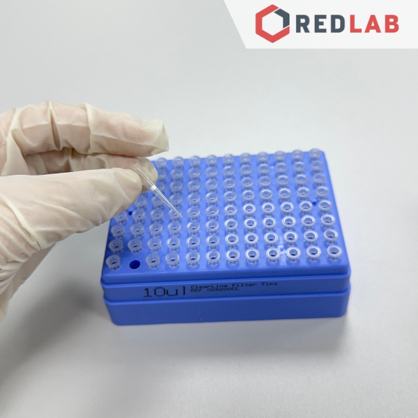 Hộp microtips (đầu típ) micropipet có Lọc 10µl trắng Filter Tips (Hộp 96 cái) có VAT