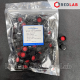 Lọ đựng mẫu sắc ký vial 2ml 8-425 MEMBRANE SOLUTIONS trắng / nâu, Nắp vặn đen có lỗ / septa xẻ rãnh / nắp kín, có VAT