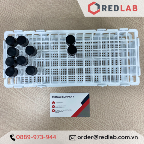 Giá ống nghiệm nhựa 90-60-24-21 vị trí, kích cỡ F 13-16-20-25-30 mm UNI-Sci