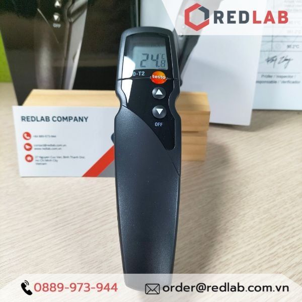 Máy đo nhiệt độ kế hồng ngoại TESTO 830 T2 (0560 8312) nhiệt kế đo bề mặt - 50 đến +500 °C, chính hãng, có VAT