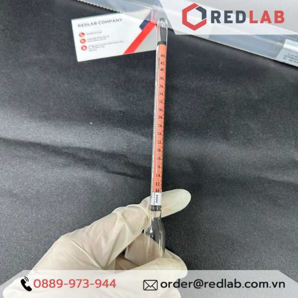 Cồn kế 0-100 : 1% Tp 20ºC (10-44 °Cartier) ALLA 0500FG000/20-QP alcoholometer  có VAT