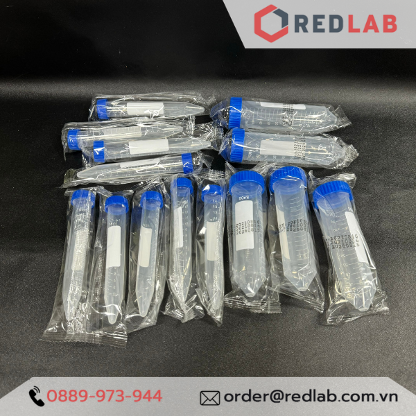 Ống ly tâm 15ml 50ml đáy nhọn Tiệt trùng từng cái, hãng PT Medical, centrifuge (falcon) tube, single pack, sterile, có VAT