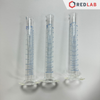 Ống đong thủy tinh DURAN Class A 10 25 50 100 250 500 1000 2000 ml, đế lục giác, vạch xanh, Measuring Cylinder, có VAT