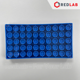 Giá đỡ 50 vị trí cho chai vial 2ml HPLC, ALWSCI C0001265 nhựa PP xanh, 10x19cm, lỗ 12mm sâu 16mm, có VAT