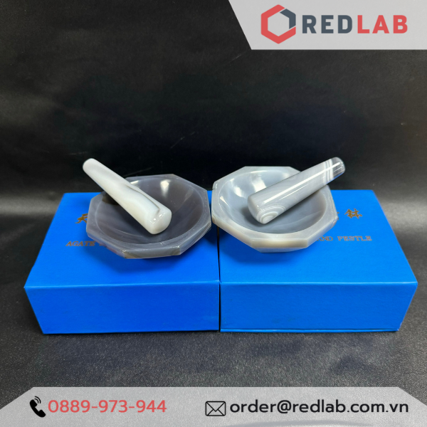 Bộ cối chày Mã não ONELAB Ø 80 100 120 mm, dùng nghiền mẫu thí nghiệm, có VAT