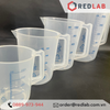 Ca nhựa PP cao cấp có quai da dạng thể tích 100ml 250ml 500ml 1000ml 2000ml chia vạch sơn xanh, chịu nhiệt 121°C ONELAB, có VAT