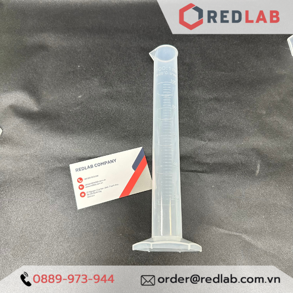 Ống đong nhựa PP vạch nổi trắng ONELAB 10 25 50 100 250 500 1000 2000 ml, đáy lục giác, chịu nhiệt, có VAT