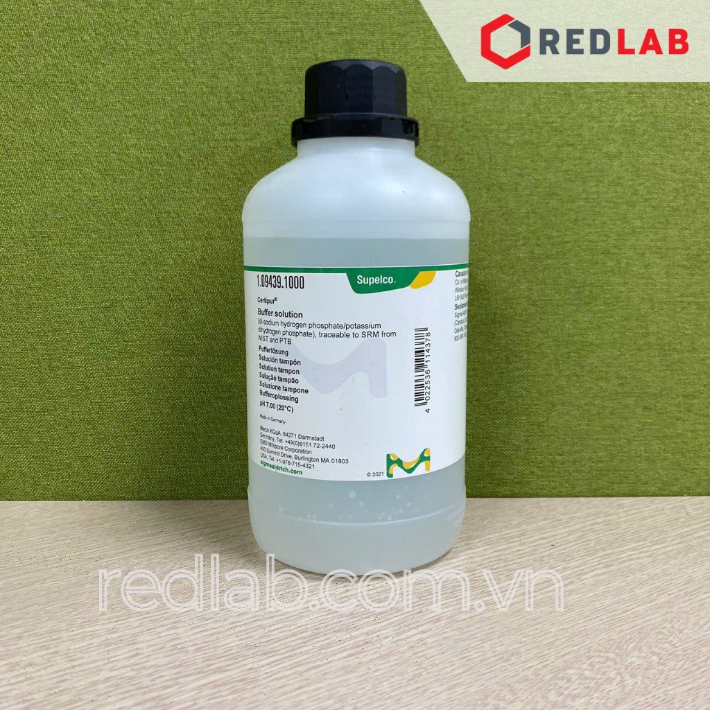 Dung dịch hiệu chuẩn (Buffer Solution) pH 7.00 MERCK  1094391000 (HC28808539), chai 1L, có VAT