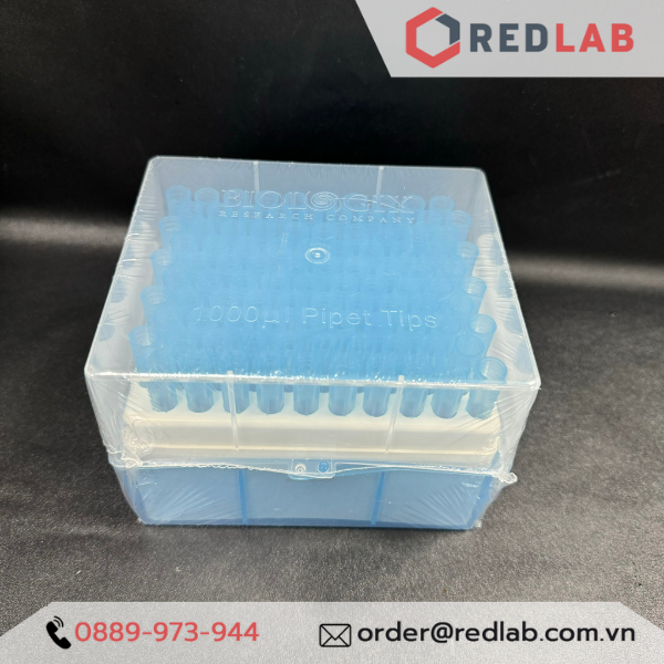 [Hộp 100 cái tiệt trùng] Microtips (đầu típ - côn) xanh 1000ul 1ml dài 78mm, Biologix 21-1000, không RNase Dnase, có VAT