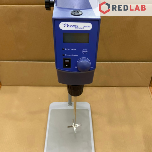 Máy khuấy đũa 40 lít (H2O) Phoenix Instrument RSO-40D, màn hình LCD, 50-2200rpm ± 3rpm, 60 Ncm, BH 12T, có VAT