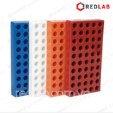 Giá đỡ 50 vị trí cho chai vial 2ml HPLC, ALWSCI C0001265 nhựa PP xanh, 10x19cm, lỗ 12mm sâu 16mm, có VAT