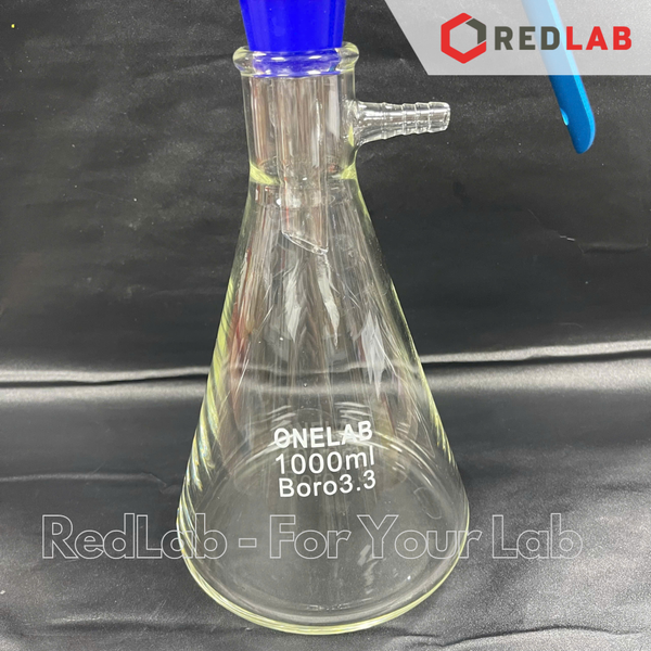 Bộ lọc vi sinh nút silicon ONELAB phễu lọc 300ml, bình tam giác có vòi 250 500 1000 2000 5000 10.000 ml, có VAT