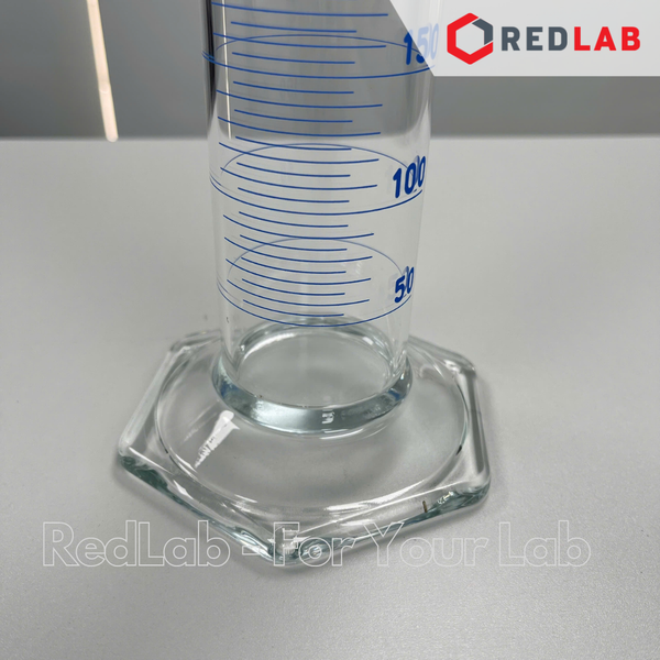 Ống đong thủy tinh SIMAX Class A 5 10 25 50 100 250 500 1000 ml, đế lục giác, vạch xanh, Measuring Cylinder, có VAT