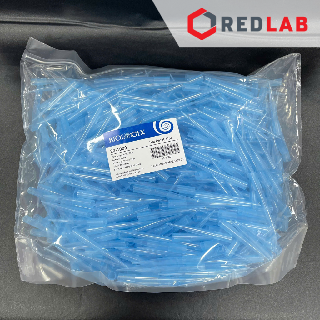 [Gói 1000 cái] Microtips (đầu típ – côn) xanh 1000ul = 1ml Biologix 20-1000, dài 78mm, không RNase Dnase, có VAT