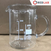 Cốc thuỷ tinh có tay cầm SIMAX - CH Séc 250 400 600 1000 ml, cốc đốt có quai có mỏ chia vạch trắng, có VAT