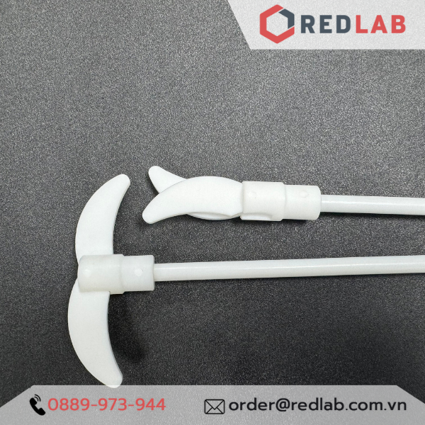 Cánh khuấy Teflon ĐK 7mm dài 30cm 35cm 40cm 50cm DINLAB, đũa khuấy dung dịch, trộn mẫu thí nghiệm dùng cho máy khuấy cơ, có VAT