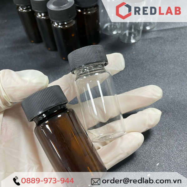 [Bán lẻ] MEMBRANE SOLUTIONS Chai thủy tinh vial 20ML 40ML trắng / nâu + Nắp vặn kín 24-400 septa 1.5mm, có VAT