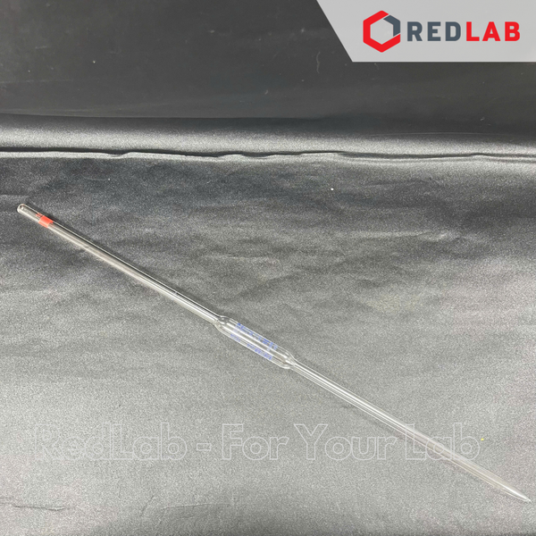 Pipet bầu 1 vạch ISOLAB Class AS 1 2 3 4 5 10 15 20 25 50 ml, ống hút thủy tinh thí nghiệm, có VAT
