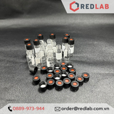 Lọ đựng mẫu sắc ký vial 2ml 8-425 MEMBRANE SOLUTIONS trắng / nâu, Nắp vặn đen có lỗ / septa xẻ rãnh / nắp kín, có VAT