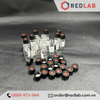 Lọ đựng mẫu sắc ký vial 2ml 8-425 MEMBRANE SOLUTIONS trắng / nâu, Nắp vặn đen có lỗ / septa xẻ rãnh / nắp kín, có VAT