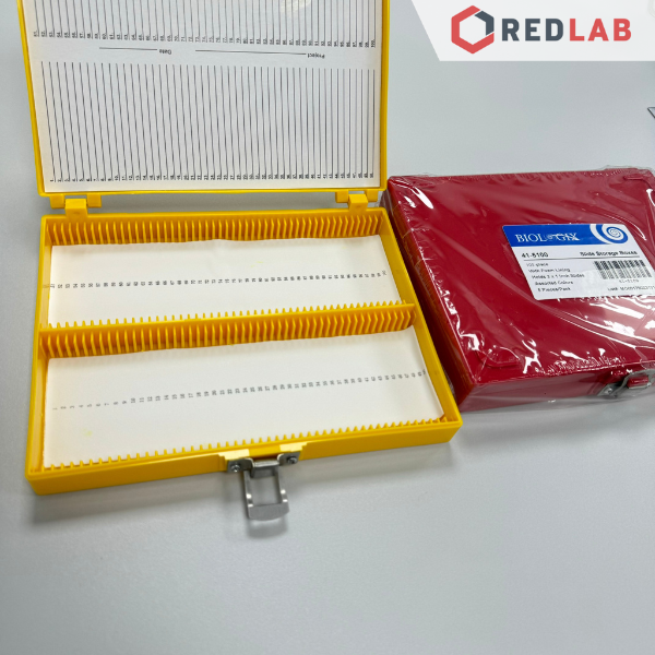 Hộp đựng lam kính hiển vi 100 vị trí BIOLOGIX 41-5100 cho lam 25×75mm, Slide Storage Boxes, nhựa ABS, có VAT
