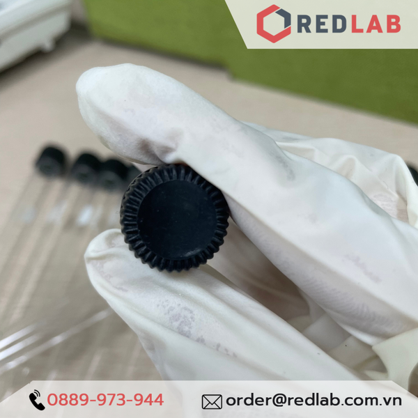 Ống nghiệm có nắp BIOHALL Ø 12 16 18 20 25 38 mm, thuỷ tinh boro 3.3 chịu nhiệt, nắp vặn nhựa PP đen, in logo, có VAT