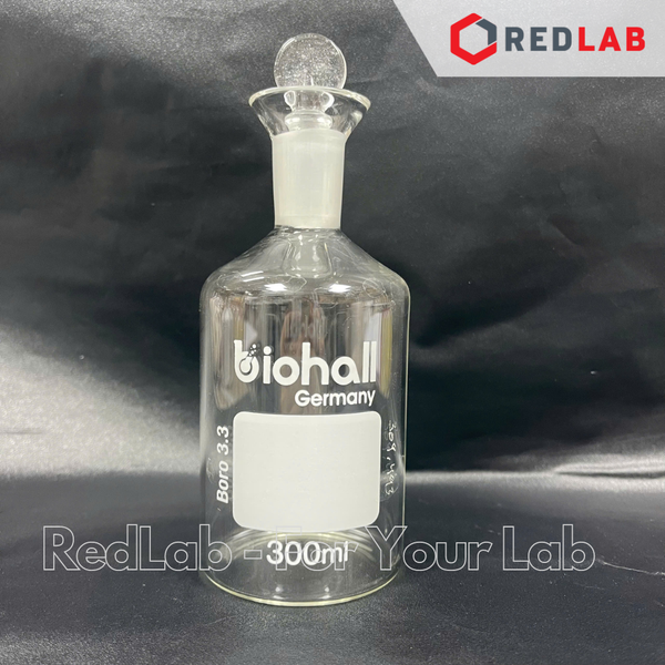 Chai BOD BIOHALL class A 60 125 300 1000 2000 ml, BOD Bottles, miệng loe nút nhám, có VAT
