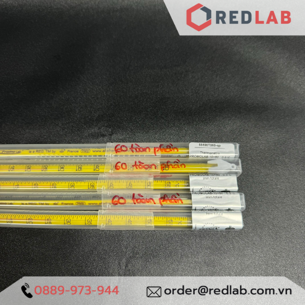 Nhiệt kế rượu ALLA -10 to +60°C | 20 to +110°C | 20 to +150°C, PROMOLAB thermometer có VAT