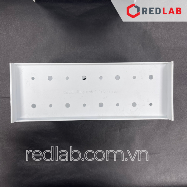 Giá đỡ Pipet thủy tinh dạng thẳng hoặc bầu, 16 vị trí KARTELL - Ý 255, nhựa PP, 200x75x150mm, có VAT