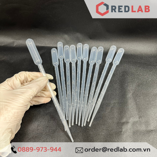 Pipet paster nhựa 5ml ONELAB, ống hút nhỏ giọt / transfer pipette, chia vạch nổi, có VAT