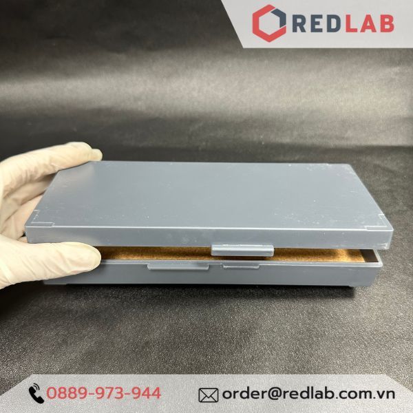 Hộp đựng lam kính hiển vi GREETMED 50 / 100 vị trí, slide box dùng lưu trữ lam trong thí nghiệm, xét nghiệm, có VAT
