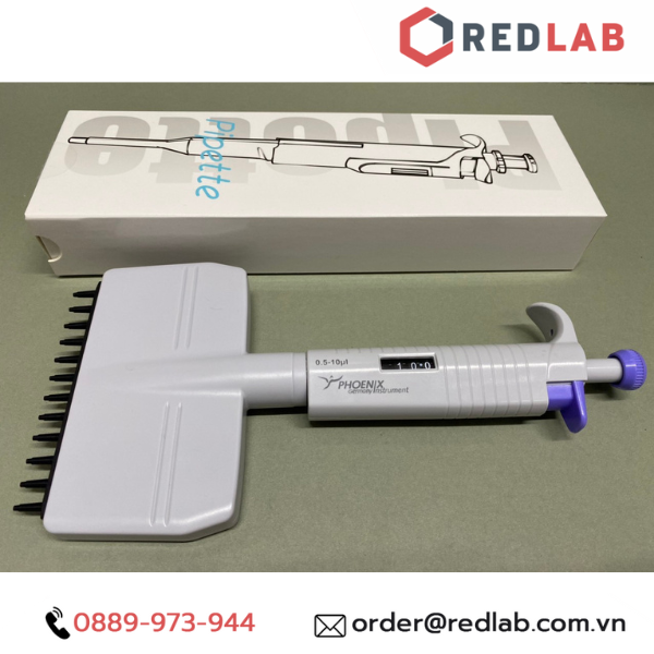 Micropipet đa kênh (12 kênh) hấp tiệt trùng PHOENIX Instrument 0.5-10µl, 5-50µl, 50-300µl, có VAT