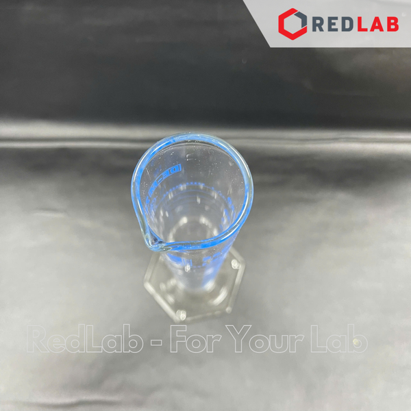 Ống đong thủy tinh vạch xanh ISOLAB Class A 5 10 25 50 100 250 500 1000 2000 ml, cylinder boro 3.3, có VAT