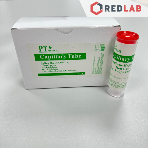 Ống mao quản chấm sắc ký dài 75mm PT Medical capillary tube (lọ 100 ống) có VAT