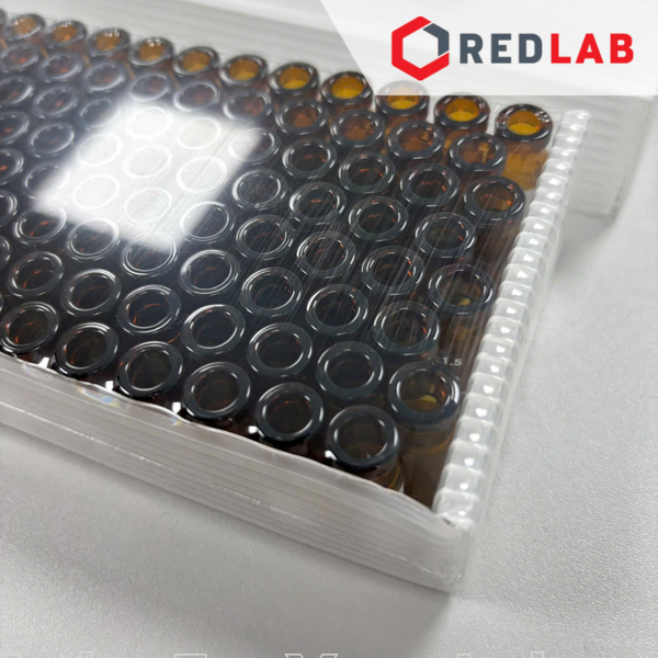 Chai vial 2ml trắng / nâu miệng 11mm hãng ALAIN dùng nắp bấm nhôm, trong sắc ký HPLC, mua chai và nắp riêng, có VAT