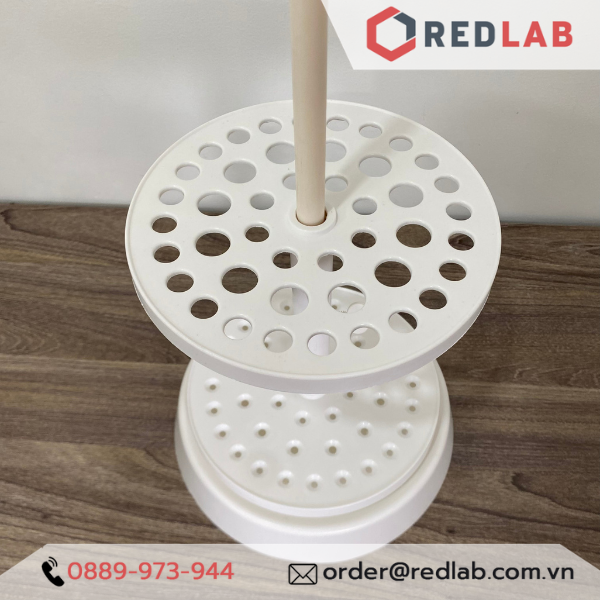 Giá đỡ pipet tròn 44 vị trí ONELAB kệ nhựa đựng pipet thẳng, pipet bầu thí nghiệm, có VAT