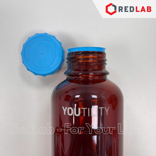 Chai trung tính YOUTILITY nâu DURAN 100 250 500 1000 ml, thuỷ tinh borosilicate 3.3 chịu nhiệt, nắp nhựa PP, có VAT