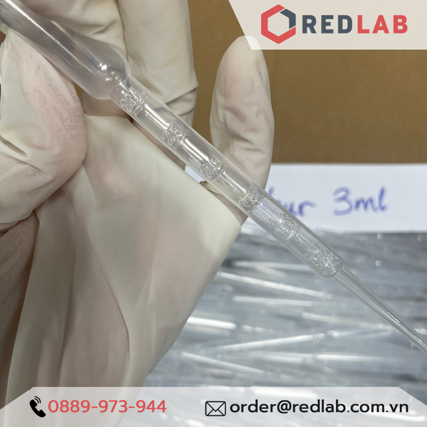 [Hộp 500 cái] Pipet paster nhựa 1ml / 3ml ONELAB, ống hút nhỏ giọt / transfer pipette, chia vạch nổi, có VAT
